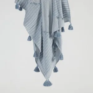 Habitat Akela Tufted Cotton Blend Throw Light Blue by Habitat, a Throws for sale on Style Sourcebook