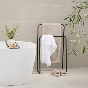 Habitat James Freestanding Towel Rack Black by Habitat, a Bathroom Accessories for sale on Style Sourcebook