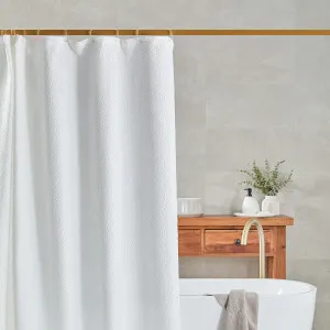 Pillow Talk Cooper Shower Curtain White by Pillow Talk, a Shower Curtains for sale on Style Sourcebook