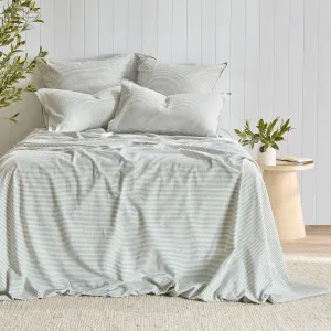 Habitat Striped Linen Cotton Sheet Set Green by Habitat, a Sheets for sale on Style Sourcebook