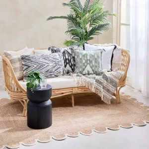 Habitat Aria Scalloped Jute Floor Rug Natural/White by Habitat, a Contemporary Rugs for sale on Style Sourcebook