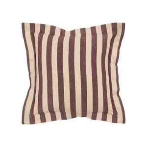 Muse Frankie Two Tone Stripe Cushion Taupe/Chocolate by Muse, a Cushions, Decorative Pillows for sale on Style Sourcebook