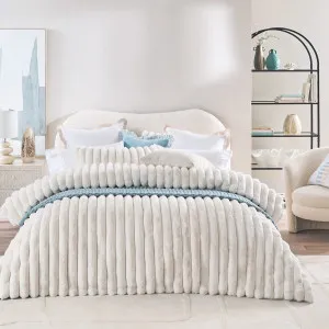 Muse Oslo Faux Fur Ribbed Comforter Set White by Muse, a Quilts & Bedspreads for sale on Style Sourcebook