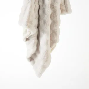 Muse Prague Faux Fur Throw Snow by Muse, a Throws for sale on Style Sourcebook