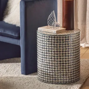 Muse Ada Capiz Side Table Navy by Muse, a Side Table for sale on Style Sourcebook