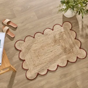 Habitat Aria Scalloped Jute Indoor Mat Brown by Habitat, a Contemporary Rugs for sale on Style Sourcebook