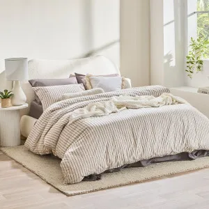 Muse Atlas Stripe Quilt Cover Set Natural by Muse, a Quilt Covers for sale on Style Sourcebook