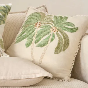 Muse Hula Beaded Tropical Palm Cushion Green by Muse, a Cushions, Decorative Pillows for sale on Style Sourcebook