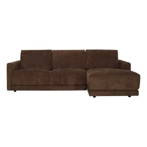 Hendrix 2 Seater Sofa + Chaise RHF in Lila Chocolate by OZ Design, a Sofas for sale on Style Sourcebook