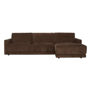 Hendrix 3 Seater Sofa + Chaise RHF in Lila Chocolate by OZ Design, a Sofas for sale on Style Sourcebook