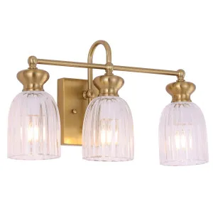 CLA Sino 3 Light Ellipse Clear Glass Decorative Wall Light Brass by Compact Lamps Australia, a Wall Lighting for sale on Style Sourcebook