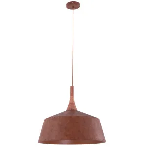 CLA Oxido Rustic Metal Dome Pendant with Travertine Highlight Large by Compact Lamps Australia, a Lighting for sale on Style Sourcebook
