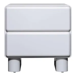 Rogue Bedside Table in High Gloss White by OZ Design, a Bedside Tables for sale on Style Sourcebook