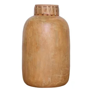 Aspen Vessel Large 25x44cm in Nugget Brown by OZ Design, a Vases & Jars for sale on Style Sourcebook