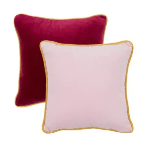 Muse Cleo Reversible Velvet Feather Cushion Pink by Muse, a Cushions, Decorative Pillows for sale on Style Sourcebook