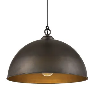 MDA Lighting Cassidy Dome Pendant in Weathered Iron Shade Large by MDA Lighting, a Lighting for sale on Style Sourcebook