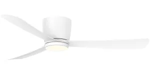 Brilliant Costa 52" DC Hugger Ceiling Fan with LED Light and Remote White by Brilliant, a Ceiling Fans for sale on Style Sourcebook
