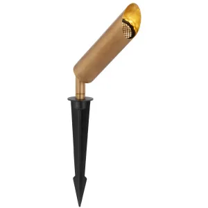 Telbix Eslen Weatherproof Outdoor LED Garden Spike Light Natural Brass by Telbix, a Outdoor Lighting for sale on Style Sourcebook