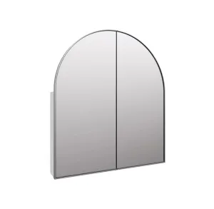 Amir Arch Mirror Cabinet Brushed Nickel 86cm x 76cm by Luxe Mirrors, a Cabinets, Chests for sale on Style Sourcebook