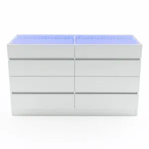 Aerin LED Display Dresser Cabinet with Storage in White by Luxo Furniture, a Dressing Tables for sale on Style Sourcebook