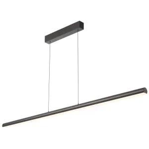 Telbix Torben Slimline 1600mm Linear LED Rise and Fall Pendant Black by Telbix, a Lighting for sale on Style Sourcebook