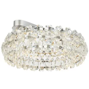 Telbix Landis Medium LED Ceiling Light with Floral Crystal Detailing Chrome by Telbix, a Lighting for sale on Style Sourcebook