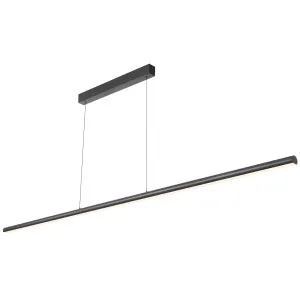 Telbix Torben Slimline 2400mm Linear LED Rise and Fall Pendant Black by Telbix, a Lighting for sale on Style Sourcebook