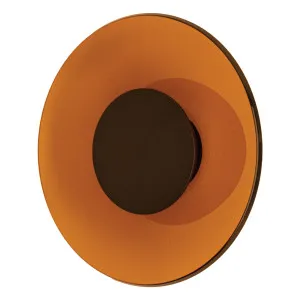 Zambelis Aither Modern LED Wall Light with Sculptural Round Glass - Black and Tawny by Zambelis Lights, a Wall Lighting for sale on Style Sourcebook