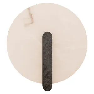 Zambelis Zeus Modern Alabaster Sculptural Round LED Wall Light - Rust by Zambelis Lights, a Wall Lighting for sale on Style Sourcebook