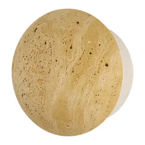 Zambelis Petra Travertine Dome LED Wall Light with White Accent - Beige by Zambelis Lights, a Wall Lighting for sale on Style Sourcebook