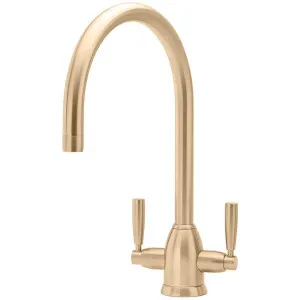 Shaws by Perrin & Rowe Silverdale Kitchen Mixer Satin Brass AUSH4861SB-3 by Shaws by Perrin & Rowe, a Kitchen Taps & Mixers for sale on Style Sourcebook