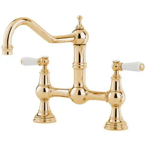 Shaws by Perrin & Rowe Hambleton Kitchen Mixer Polished Brass AUSH4751BRWPC-3 by Shaws by Perrin & Rowe, a Kitchen Taps & Mixers for sale on Style Sourcebook