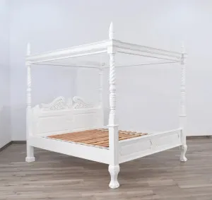 Queen Anne Four Poster Bed - Queen Size by Hudson Furniture, a Beds & Bed Frames for sale on Style Sourcebook