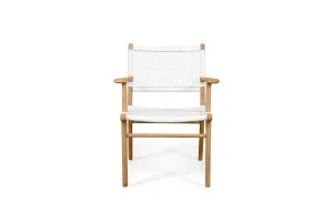 Fuji Dining Armchair - White by Azure Interiors, a Dining Chairs for sale on Style Sourcebook