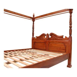 Queen Anne Four Poster Bed - Queen Size by Hudson Furniture, a Beds & Bed Frames for sale on Style Sourcebook