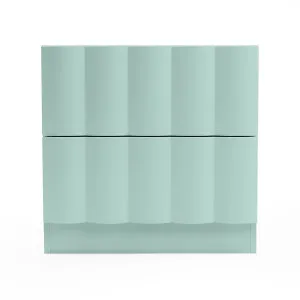 Hamish 2 Drawer Fluted Bedside Table in Sage by Luxo Living, a Bedside Tables for sale on Style Sourcebook