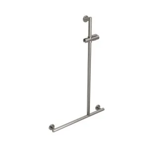 CARE ACCESS Shower Grab Rail RHS 1100x650mm Brushed Nickel by Highgrove Bathrooms, a Towel Rails for sale on Style Sourcebook