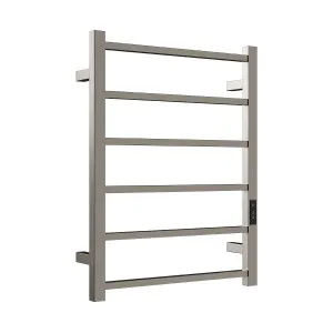 HETTA Multi-Function Square Heated Towel Rail 6 Bar Brushed Nickel by Highgrove Bathrooms, a Towel Rails for sale on Style Sourcebook