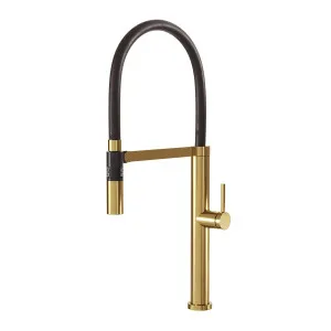 SPIN Pull Down Sink Mixer Brushed Brass by Highgrove Bathrooms, a Bathroom Taps & Mixers for sale on Style Sourcebook