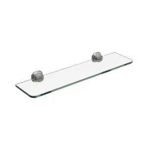 SYMMETRY Glass Shelf 500mm Brushed Nickel by Highgrove Bathrooms, a Shelves & Hooks for sale on Style Sourcebook