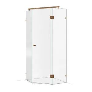 Shower Kit Frameless Shower Screen 900x900mm Titanium Bronze by Highgrove Bathrooms, a Showers for sale on Style Sourcebook