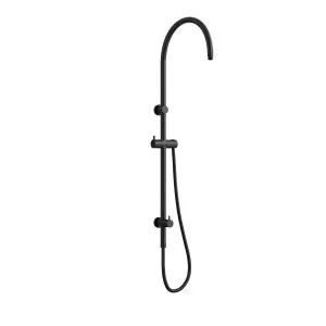 ELEMENTS Gooseneck Shower Rail with Universal Water Inlet Matte Black by Highgrove Bathrooms, a Showers for sale on Style Sourcebook