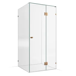 Shower Kit Frameless Shower Screen 1000x1000mm - 400mm Hinge Panel Titanium Bronze by Highgrove Bathrooms, a Showers for sale on Style Sourcebook