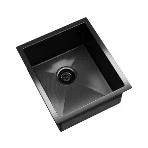BURAZZO Inset / Undermount Embossed Single Bowl Sink 390mm Gunmetal by Highgrove Bathrooms, a Kitchen Sinks for sale on Style Sourcebook
