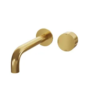 SPIN In Wall Progressive Mixer & 200mm Spout Set Brushed Brass by Highgrove Bathrooms, a Bathroom Taps & Mixers for sale on Style Sourcebook