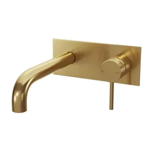 SPIN In Wall Mixer & 200mm Spout Kit Brushed Brass by Highgrove Bathrooms, a Bathroom Taps & Mixers for sale on Style Sourcebook