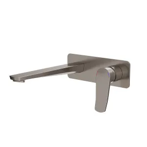 FLOW In Wall Mixer & Spout Kit Brushed Nickel 220mm by Highgrove Bathrooms, a Bathroom Taps & Mixers for sale on Style Sourcebook