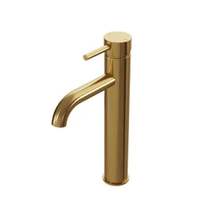 SPIN Tall Basin Mixer Brushed Brass by Highgrove Bathrooms, a Bathroom Taps & Mixers for sale on Style Sourcebook