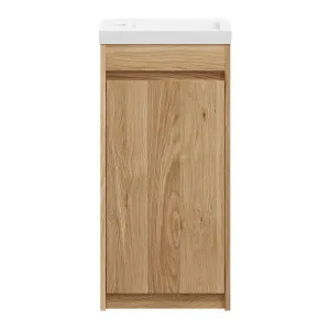 DELRAY Floor Mount Vanity 400mm Oak Timber Veneer by Highgrove Bathrooms, a Vanities for sale on Style Sourcebook