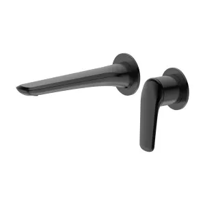 Tela Wall Basin Set Round Trim Kit Matte Black by Haus25, a Bathroom Taps & Mixers for sale on Style Sourcebook